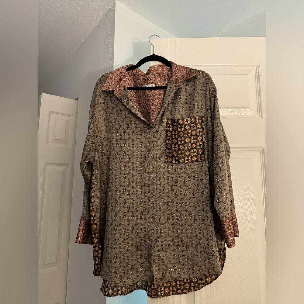 Brand New Zara set with Large bottoms and Medium top